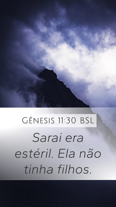 Gênesis 11:30 BSL Bible Verse Image