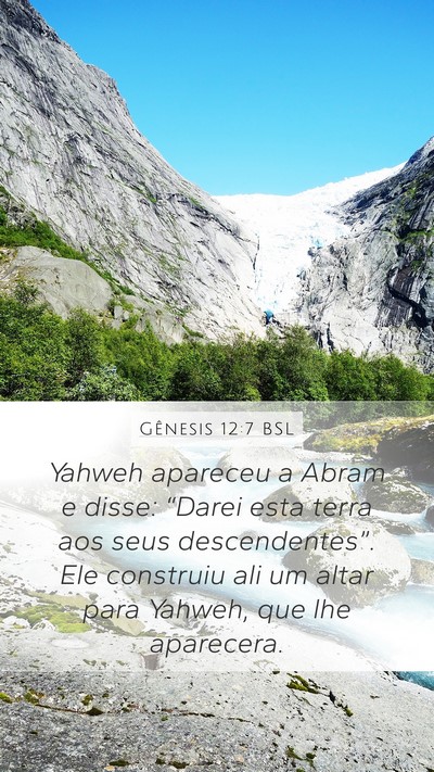 Gênesis 12:7 BSL Bible Verse Image