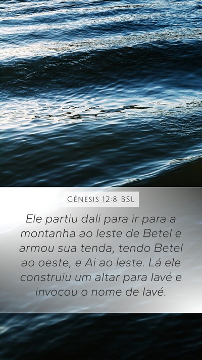 Gênesis 12:8 BSL Bible Verse Image