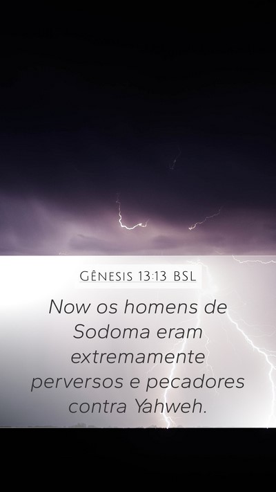 Gênesis 13:13 BSL Bible Verse Image
