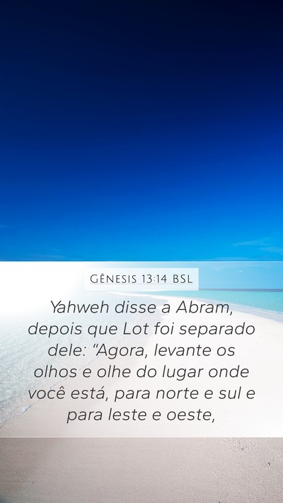 Gênesis 13:14 BSL Bible Verse Image
