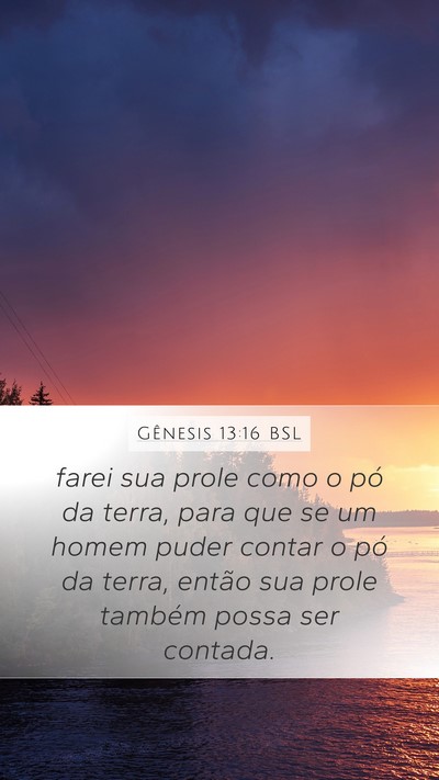 Gênesis 13:16 BSL Bible Verse Image