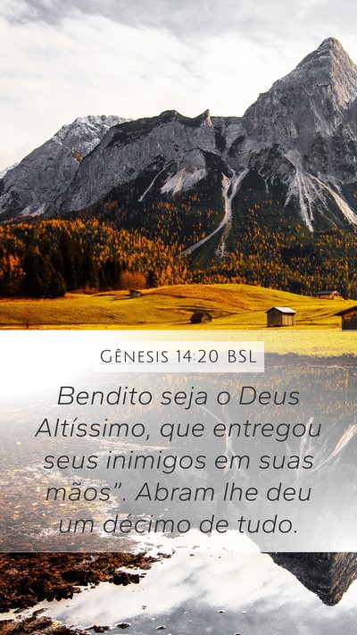 Gênesis 14:20 BSL Bible Verse Image