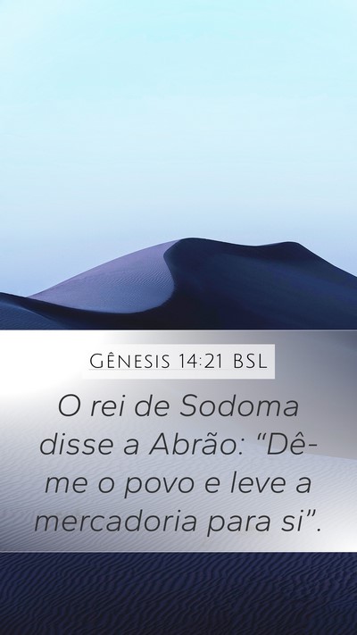 Gênesis 14:21 BSL Bible Verse Image