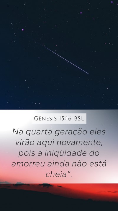 Gênesis 15:16 BSL Bible Verse Image