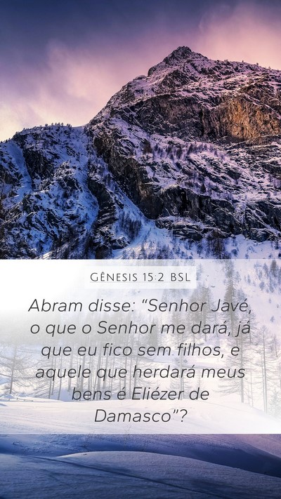 Gênesis 15:2 BSL Bible Verse Image