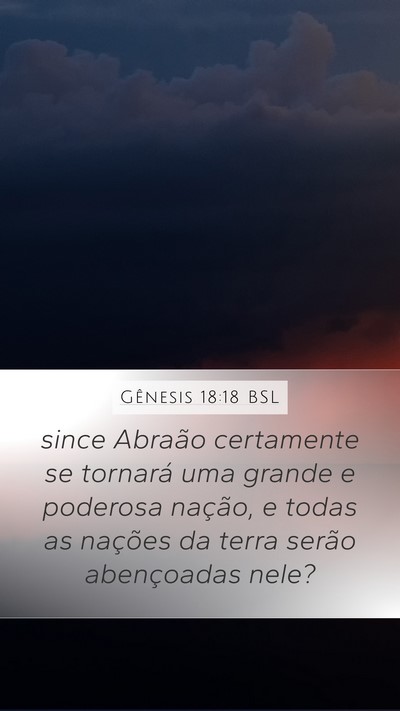 Gênesis 18:18 BSL Bible Verse Image