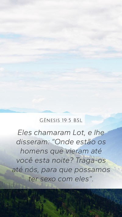 Gênesis 19:5 BSL Bible Verse Image