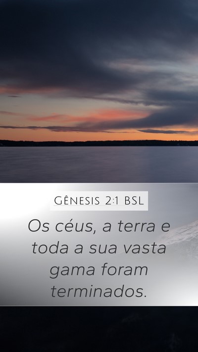 Gênesis 2:1 BSL Bible Verse Image