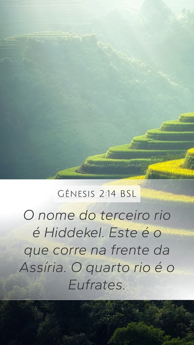 Gênesis 2:14 BSL Mobile Phone Wallpaper - O nome do terceiro rio é Hiddekel. Este é o que - Mobile Bible Verse Wallpaper