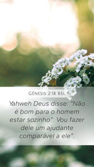 Gênesis 2:18 BSL Bible Verse Image