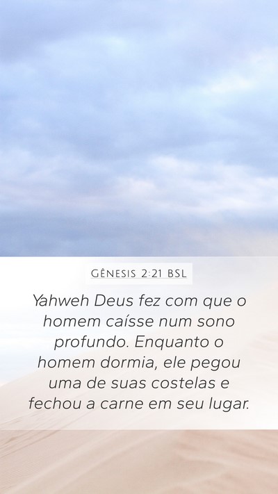 Gênesis 2:21 BSL Bible Verse Image