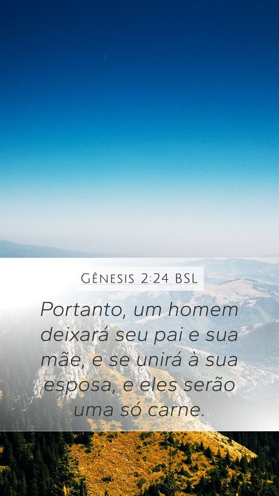 Gênesis 2:24 BSL Bible Verse Image