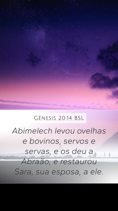 Gênesis 20:14 BSL Bible Verse Image