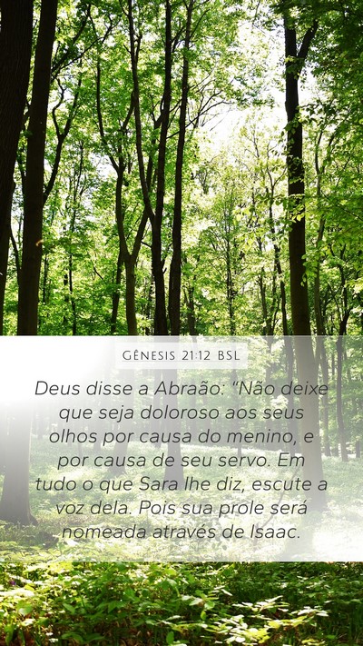 Gênesis 21:12 BSL Bible Verse Image