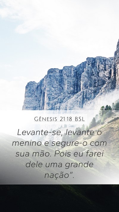 Gênesis 21:18 BSL Bible Verse Image