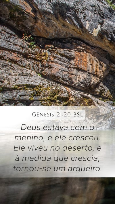 Gênesis 21:20 BSL Bible Verse Image