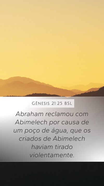 Gênesis 21:25 BSL Bible Verse Image