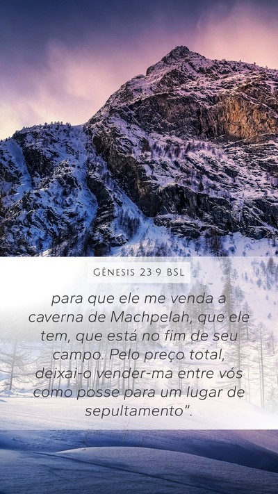 Gênesis 23:9 BSL Bible Verse Image