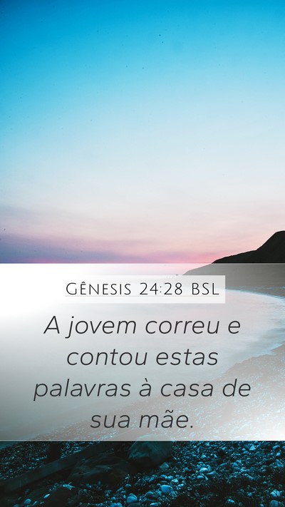 Gênesis 24:28 BSL Bible Verse Image