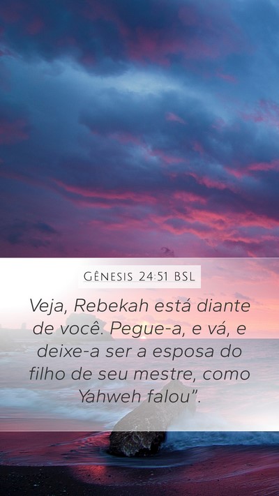 Gênesis 24:51 BSL Bible Verse Image
