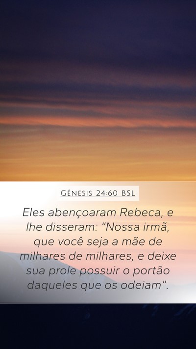 Gênesis 24:60 BSL Bible Verse Image