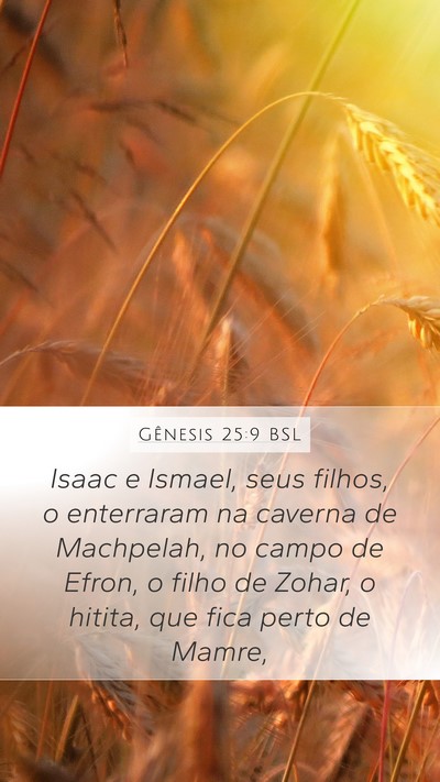 Gênesis 25:9 BSL Bible Verse Image