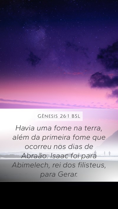 Gênesis 26:1 BSL Bible Verse Image