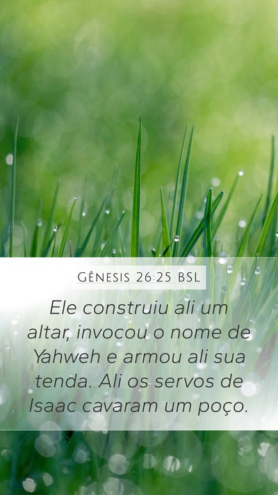 Gênesis 26:25 BSL Bible Verse Image