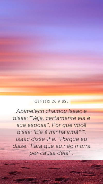Gênesis 26:9 BSL Bible Verse Image