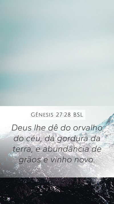 Gênesis 27:28 BSL Bible Verse Image