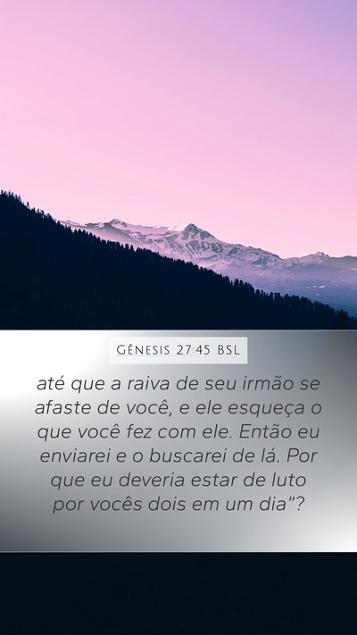 Gênesis 27:45 BSL Bible Verse Image