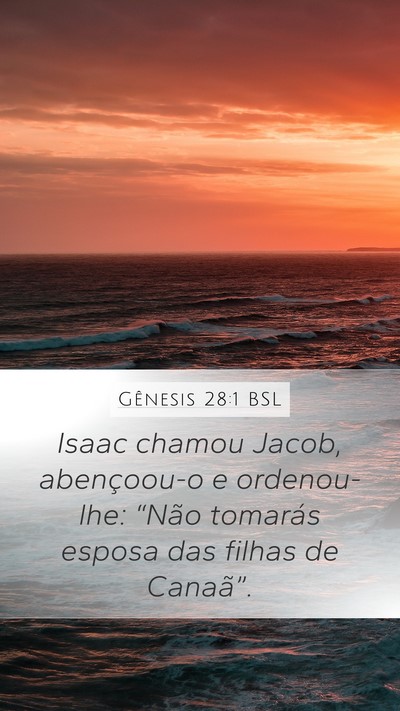 Gênesis 28:1 BSL Bible Verse Image