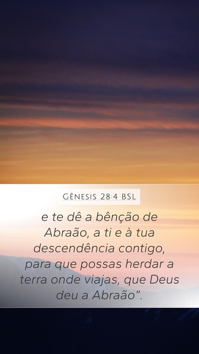 Gênesis 28:4 BSL Bible Verse Image