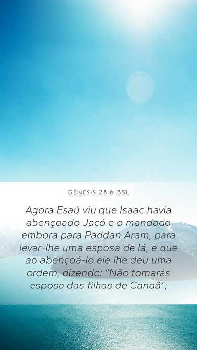 Gênesis 28:6 BSL Bible Verse Image