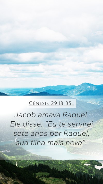 Gênesis 29:18 BSL Bible Verse Image