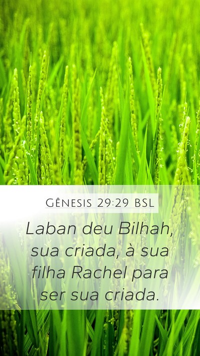 Gênesis 29:29 BSL Bible Verse Image
