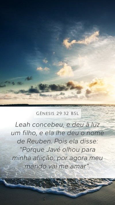 Gênesis 29:32 BSL Bible Verse Image