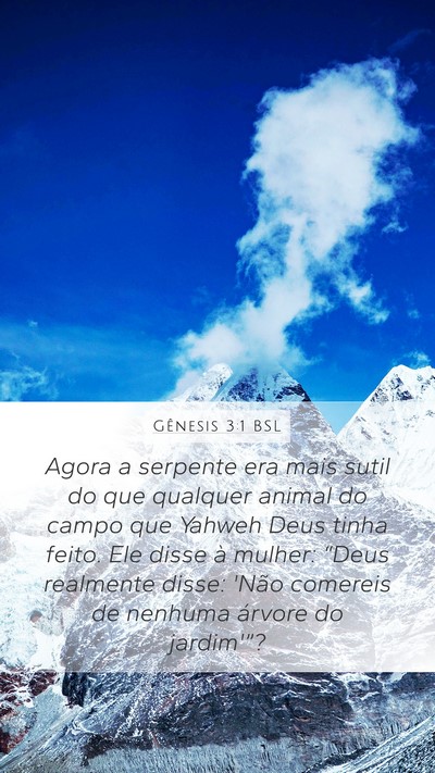 Gênesis 3:1 BSL Bible Verse Image