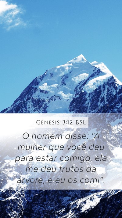 Gênesis 3:12 BSL Bible Verse Image