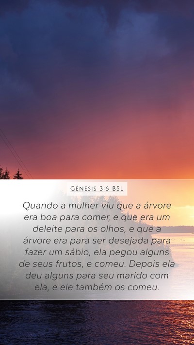 Gênesis 3:6 BSL Bible Verse Image