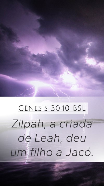 Gênesis 30:10 BSL Bible Verse Image