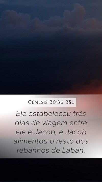 Gênesis 30:36 BSL Bible Verse Image