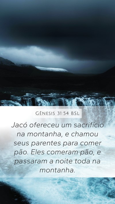 Gênesis 31:54 BSL Bible Verse Image