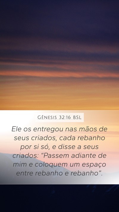 Gênesis 32:16 BSL Bible Verse Image