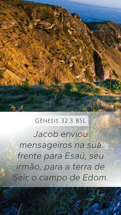 Gênesis 32:3 BSL Bible Verse Image