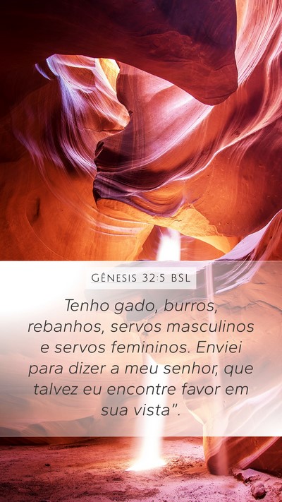Gênesis 32:5 BSL Bible Verse Image