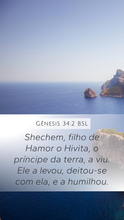Gênesis 34:2 BSL Bible Verse Image