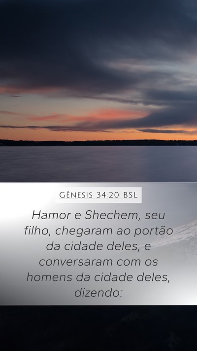 Gênesis 34:20 BSL Bible Verse Image