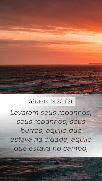 Gênesis 34:28 BSL Bible Verse Image